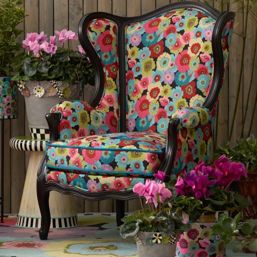 MacKenzie-Childs Outdoor<Always Flowers Outdoor Wing Chair