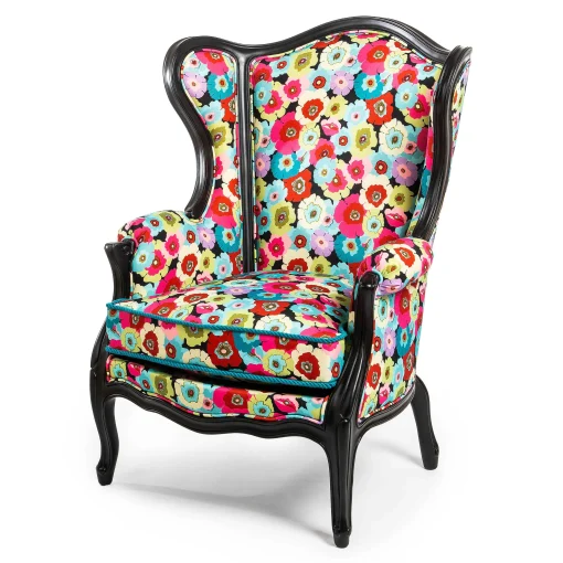 MacKenzie-Childs Outdoor<Always Flowers Outdoor Wing Chair