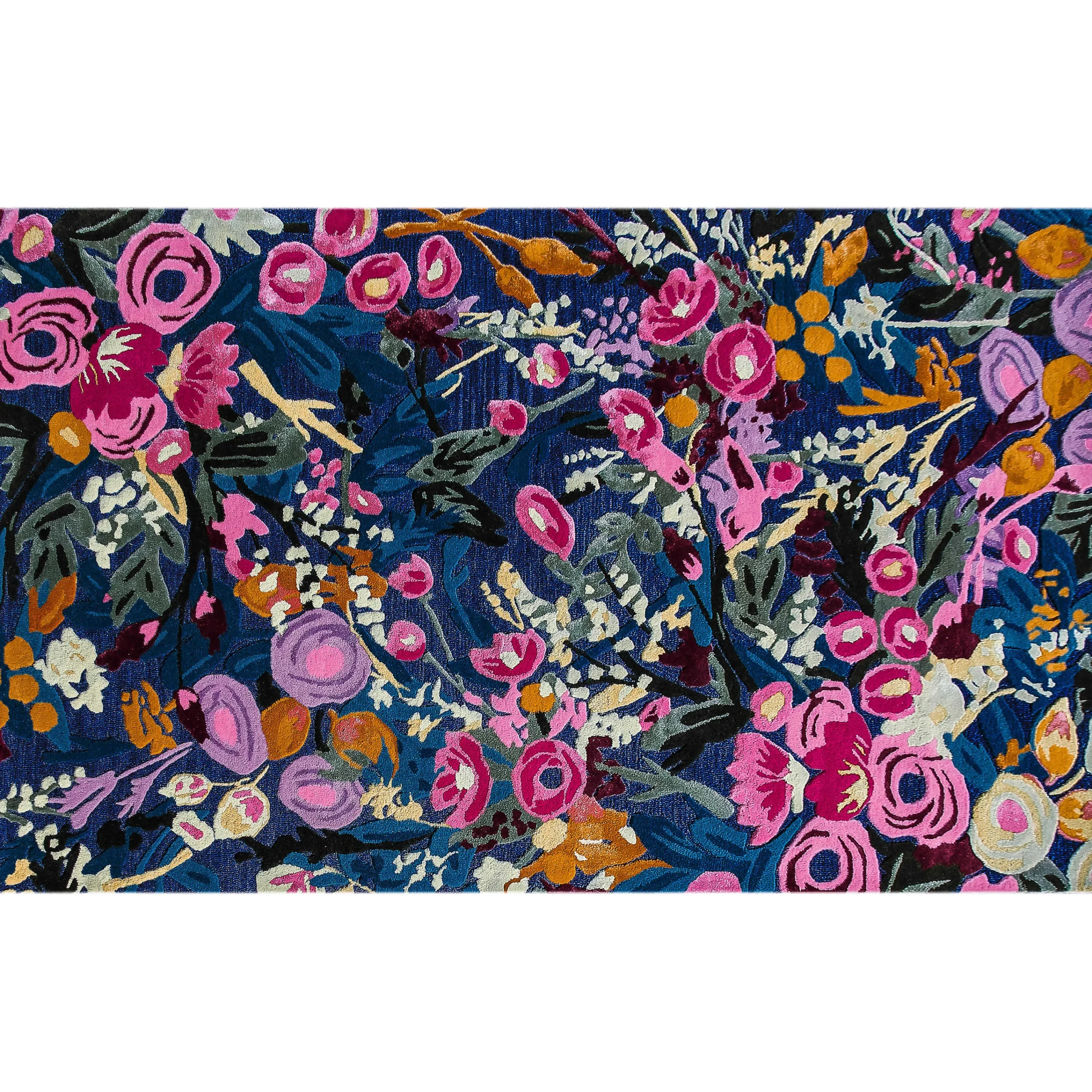 MacKenzie-Childs Spring|Rugs<Aurora Floral Royal 5' x 8' Rug