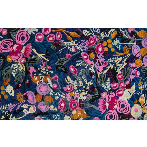 MacKenzie-Childs Spring|Rugs<Aurora Floral Royal 5' x 8' Rug