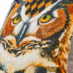 MacKenzie-Childs Pillows, Throws, & Cushions<Autumnology Check Owl Throw Pillow