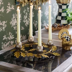 MacKenzie-Childs The Fall Shop|Candles & Fragrances<Autumnology Gold Leaf Ring Candle Holder