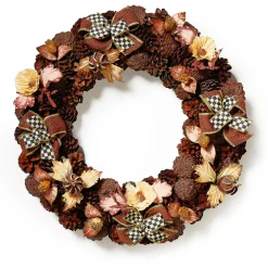 MacKenzie-Childs The Fall Shop|Greenery & Florals<Autumnology Pinecone 18 Wreath