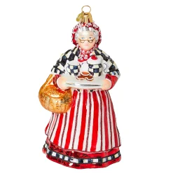MacKenzie-Childs Holiday<Bake Shop Mrs. Claus Glass Ornament