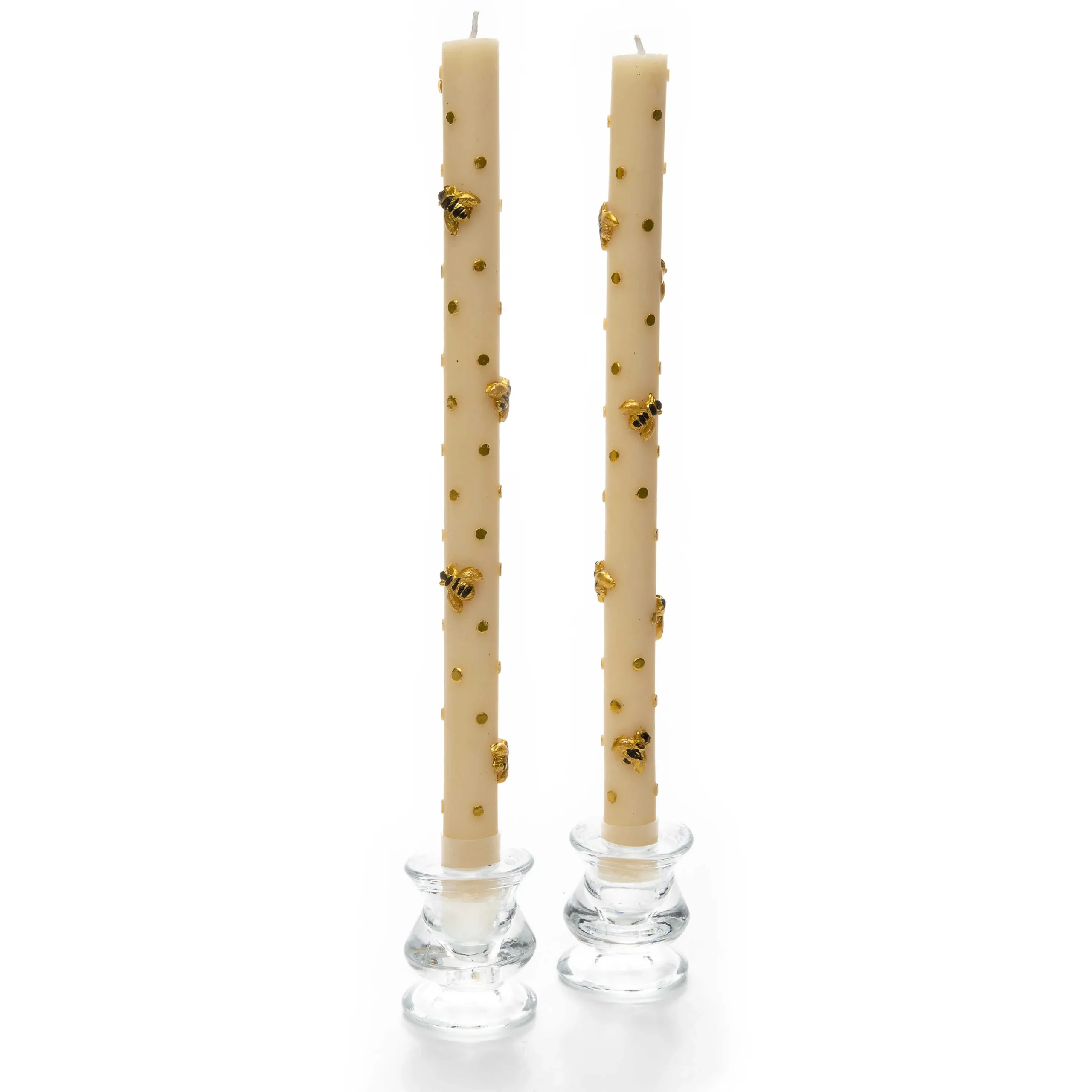 MacKenzie-Childs Spring|Candles & Fragrances<Bee Gold Dinner Candles, Set of 2