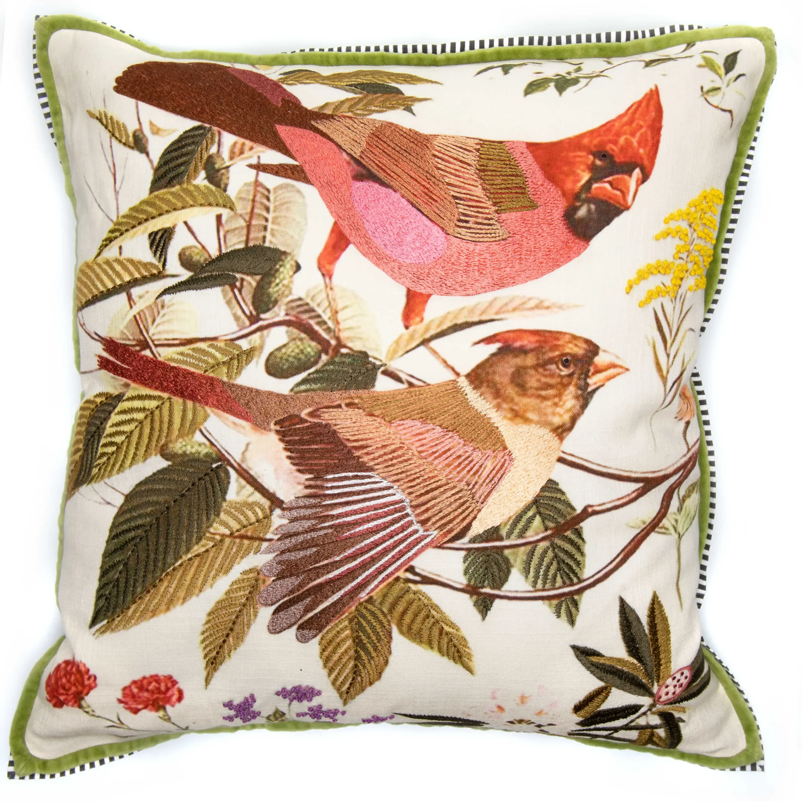 MacKenzie-Childs Spring|Pillows, Throws, & Cushions<Bird Watchers Pillow