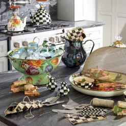 MacKenzie-Childs Bar Entertaining|Serveware<Black Flower Market Pitcher