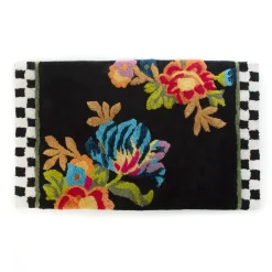 MacKenzie-Childs Bath & Bath Accessories<Black Flower Market Standard Bath Rug