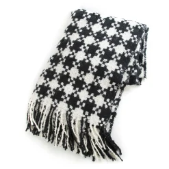 MacKenzie-Childs Pillows, Throws, & Cushions<Black  Ivory Houndstooth Throw