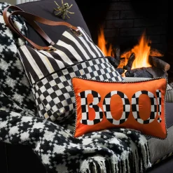 MacKenzie-Childs Pillows, Throws, & Cushions<Black  Ivory Houndstooth Throw