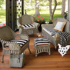 MacKenzie-Childs Pillows, Throws, & Cushions<Black  Ivory Houndstooth Throw