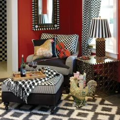 MacKenzie-Childs Pillows, Throws, & Cushions<Black  Ivory Houndstooth Throw