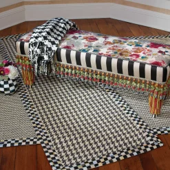 MacKenzie-Childs Pillows, Throws, & Cushions<Black  Ivory Houndstooth Throw