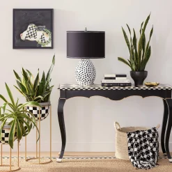 MacKenzie-Childs Pillows, Throws, & Cushions<Black  Ivory Houndstooth Throw