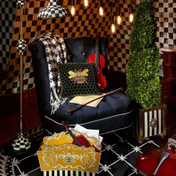 MacKenzie-Childs Pillows, Throws, & Cushions<Black  Ivory Houndstooth Throw