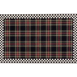 MacKenzie-Childs Holiday|Rugs<Black Stewart Tartan Rug - 5'1 x 8'2