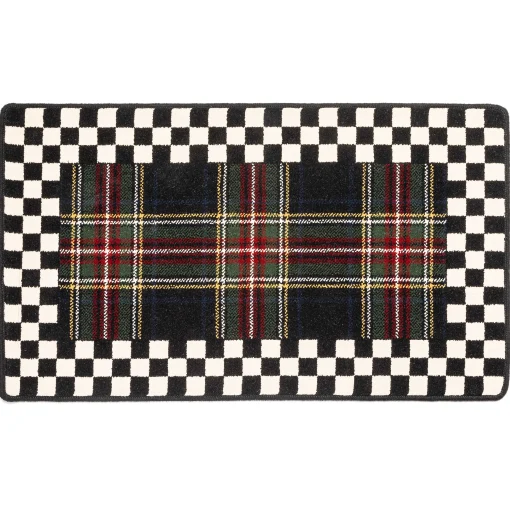 MacKenzie-Childs Holiday|Rugs<Black Stewart Tartan Rug - 2'3 x 3'9