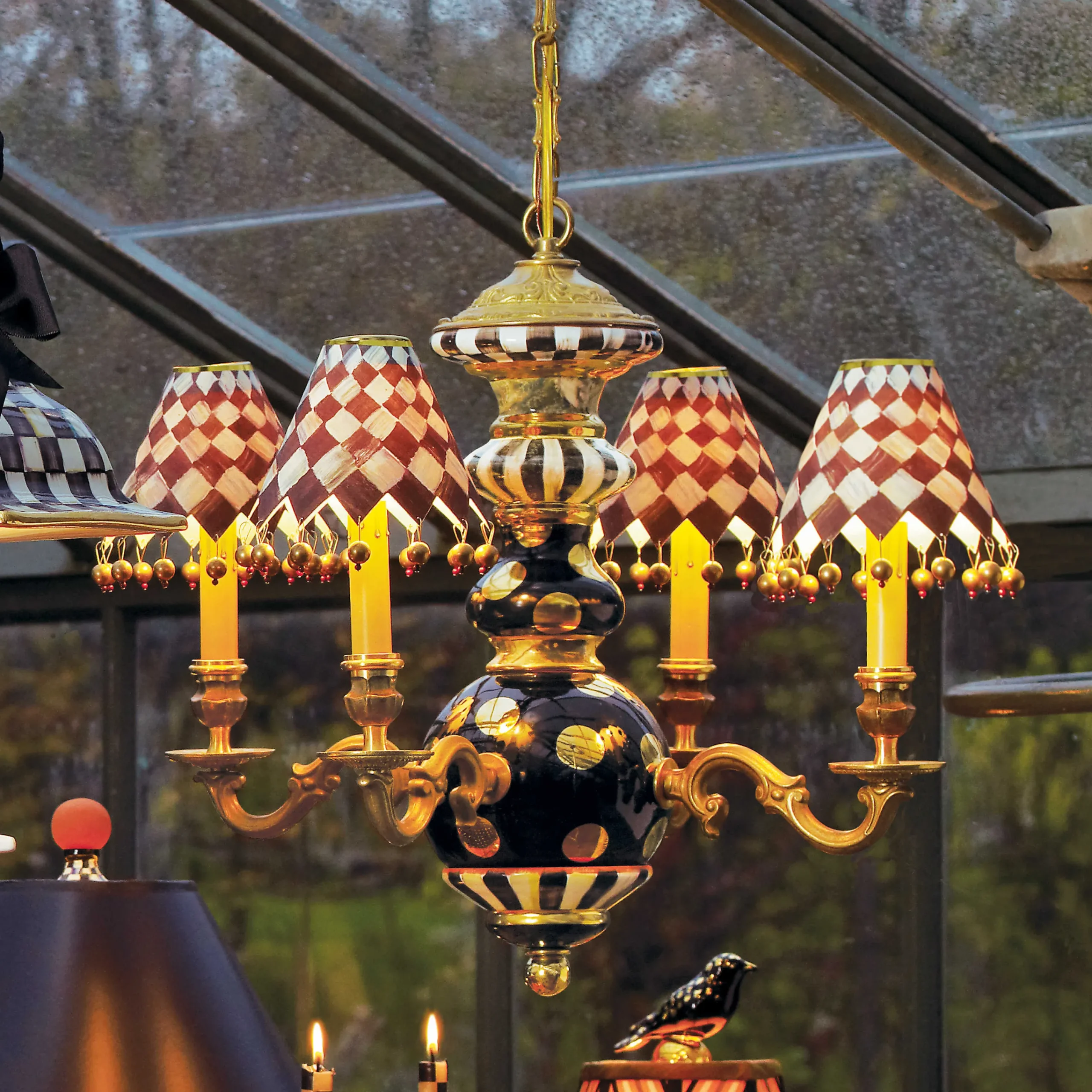 MacKenzie-Childs Lighting<Black Tie Chandelier