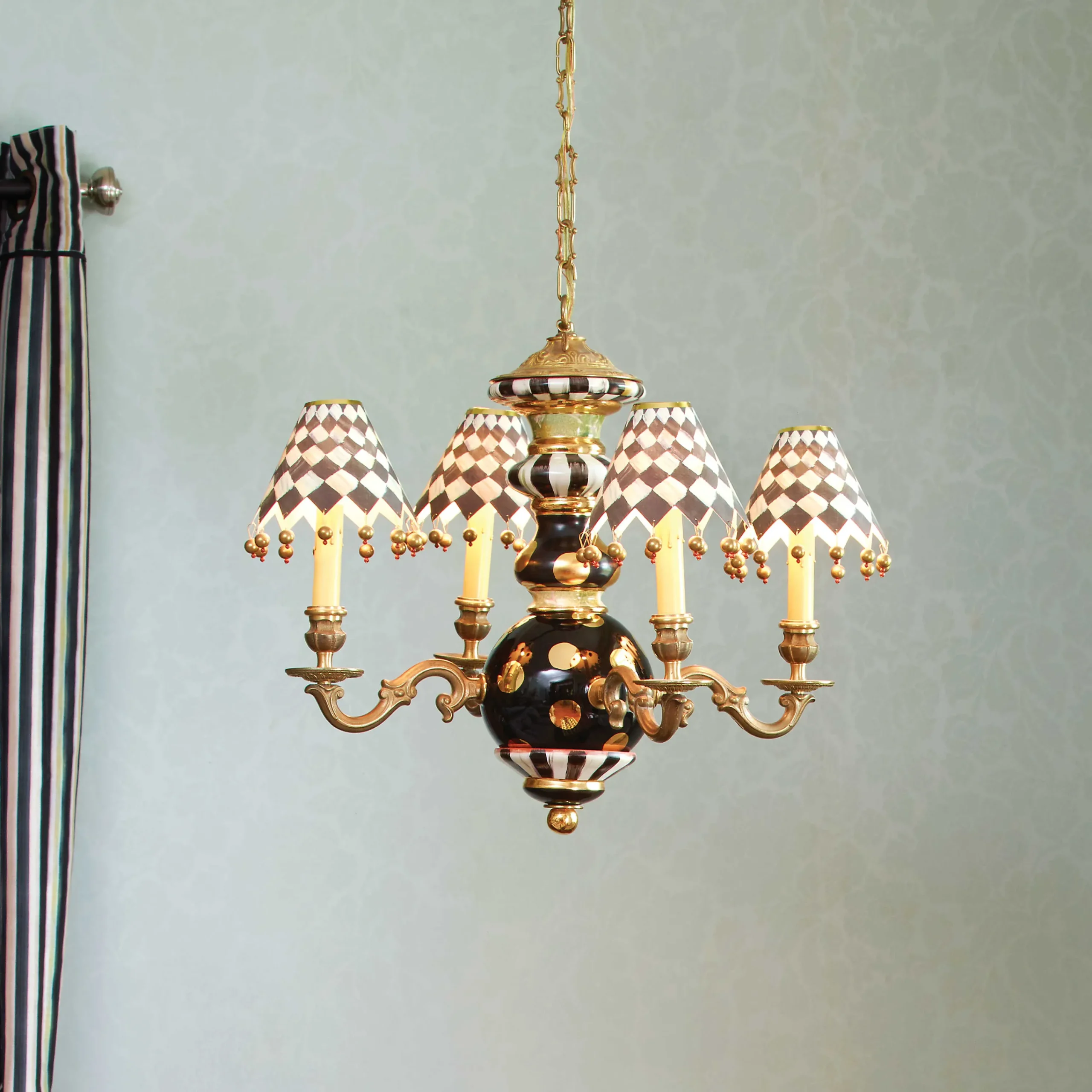 MacKenzie-Childs Lighting<Black Tie Chandelier