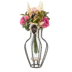 MacKenzie-Childs Room Accents<Black  White Mei Ping Large Vase