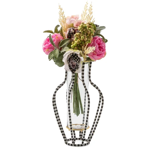 MacKenzie-Childs Room Accents<Black  White Mei Ping Large Vase