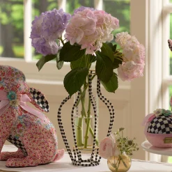 MacKenzie-Childs Room Accents<Black  White Mei Ping Large Vase