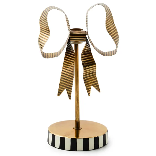 MacKenzie-Childs Candles & Fragrances|Room Accents<Bow Short Metal Candle Holder