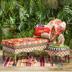MacKenzie-Childs Outdoor<Breezy Poppy Outdoor Chaise