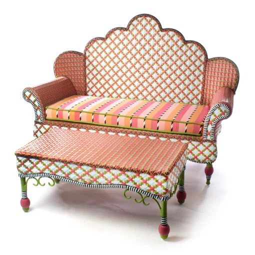MacKenzie-Childs Outdoor|Spring<Breezy Poppy Outdoor Loveseat