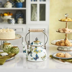 MacKenzie-Childs Fall Entertaining|Tea Kettles<Butterfly 2 Quart Tea Kettle