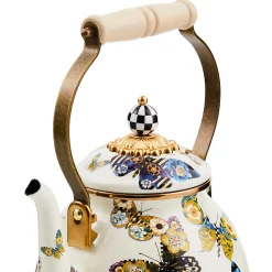 MacKenzie-Childs Fall Entertaining|Tea Kettles<Butterfly 2 Quart Tea Kettle
