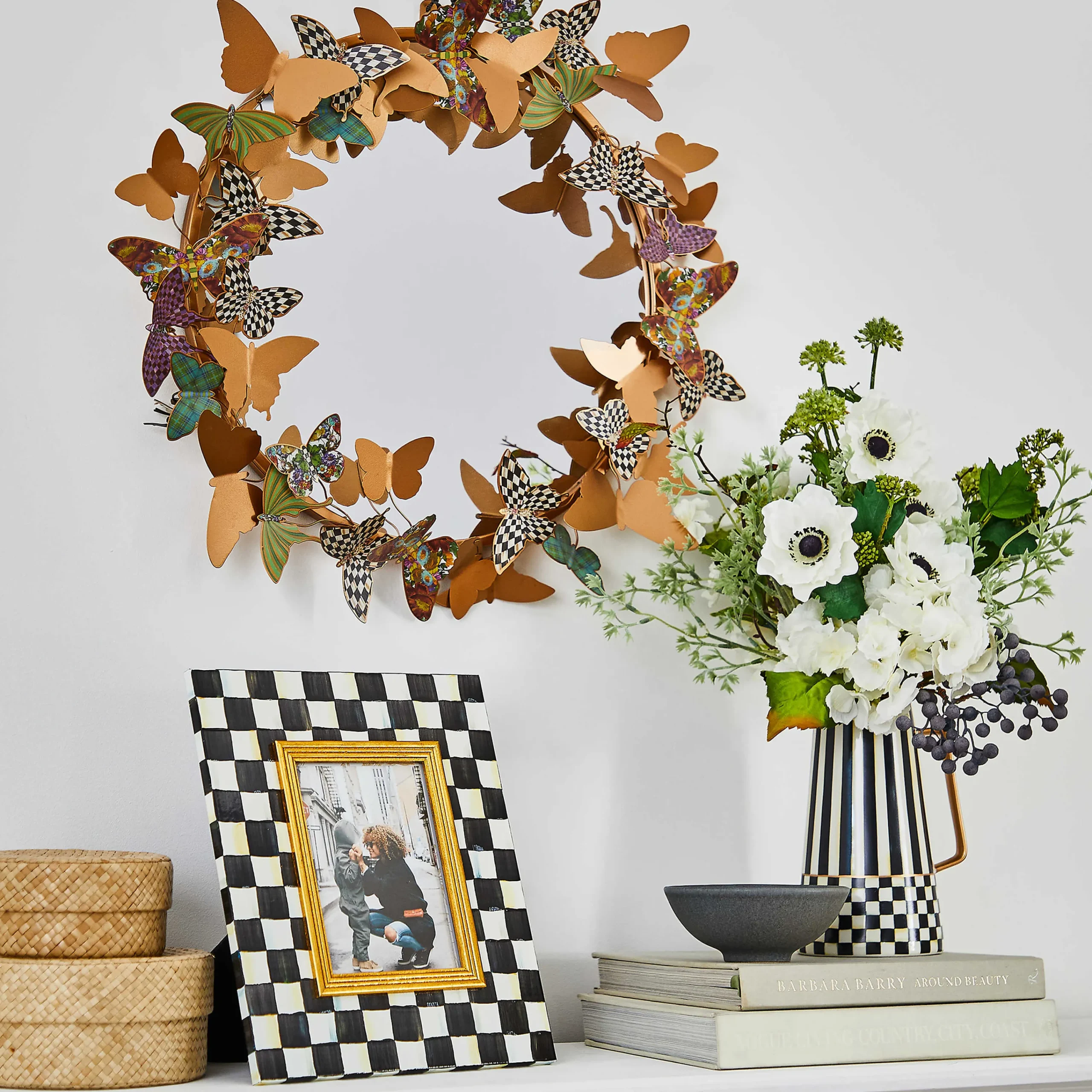 MacKenzie-Childs Spring|Room Accents<Butterfly Garden Mirror