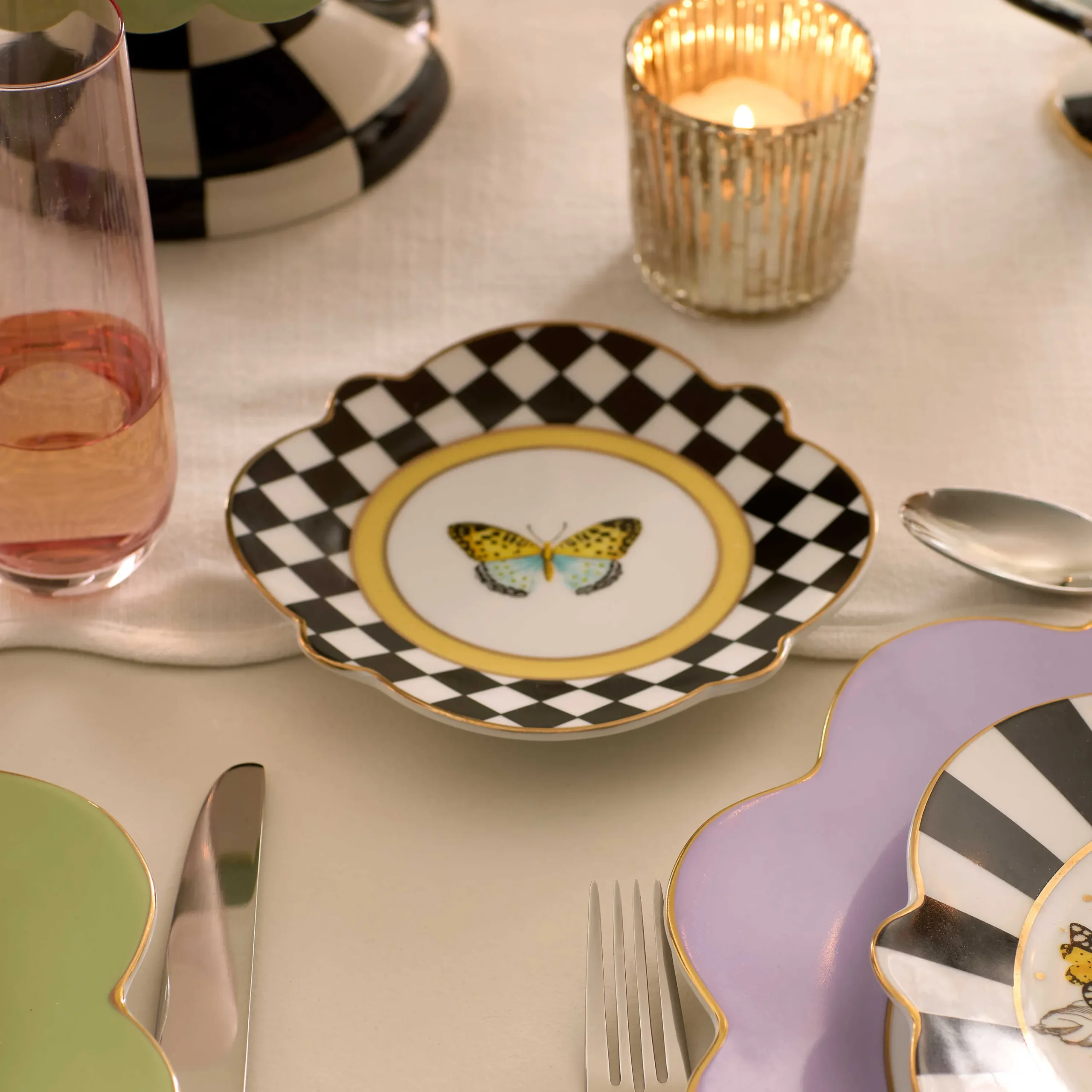 MacKenzie-Childs Spring|Dinnerware & Flatware<Butterfly Toile Bread and Butter Plate