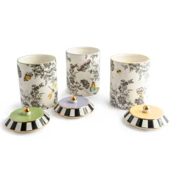 MacKenzie-Childs Kitchen Storage & Organization<Butterfly Toile Canisters, Set of 3