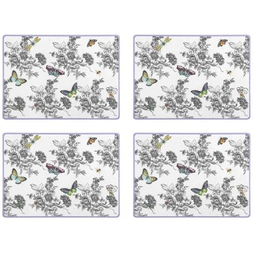 MacKenzie-Childs Spring|Table Accessories<Butterfly Toile Cork Back Placemats, Set of 4