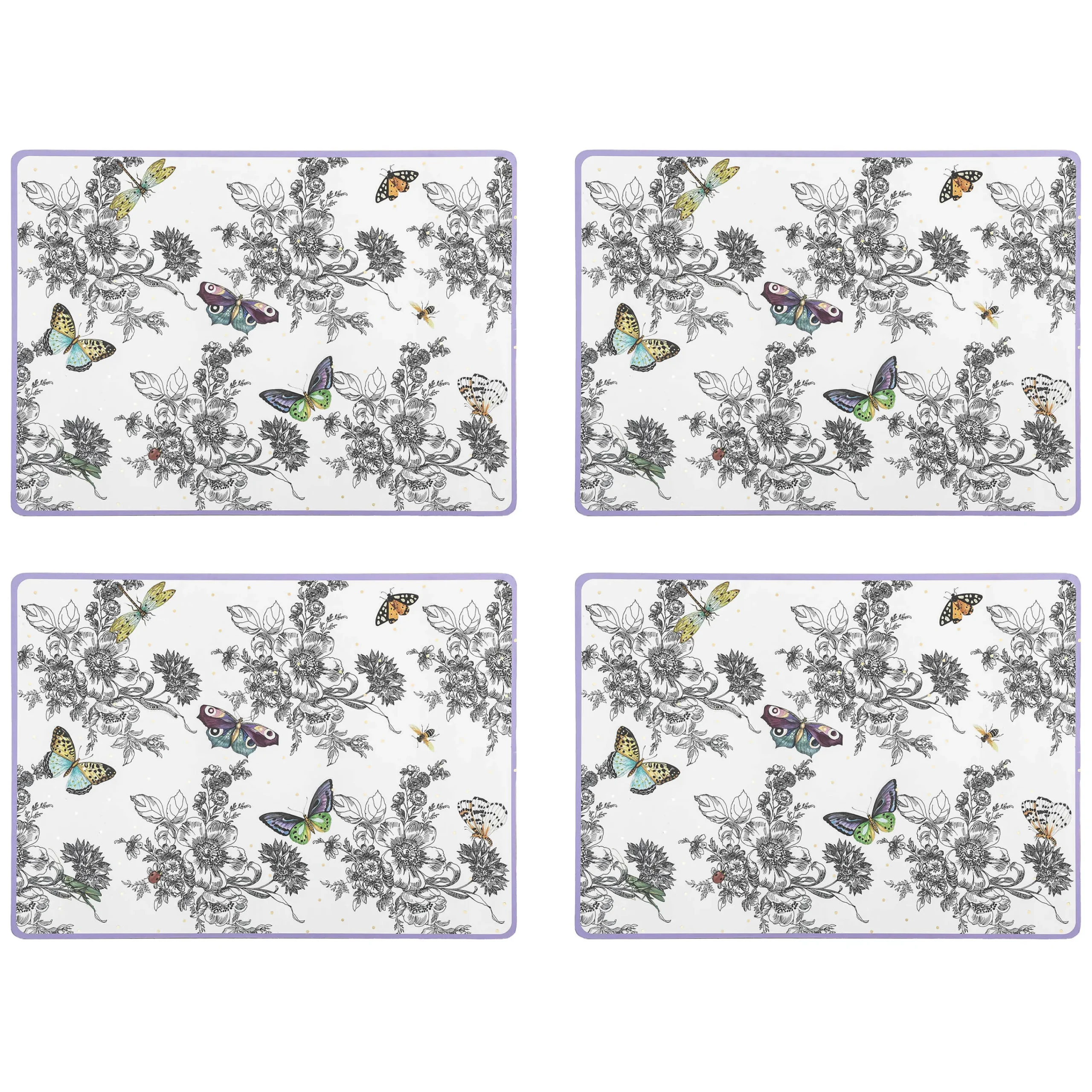 MacKenzie-Childs Spring|Table Accessories<Butterfly Toile Cork Back Placemats, Set of 4