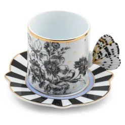 MacKenzie-Childs Spring|The Coffee Shop<Butterfly Toile Mug  Saucer Set