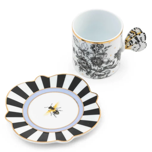 MacKenzie-Childs Spring|The Coffee Shop<Butterfly Toile Mug  Saucer Set