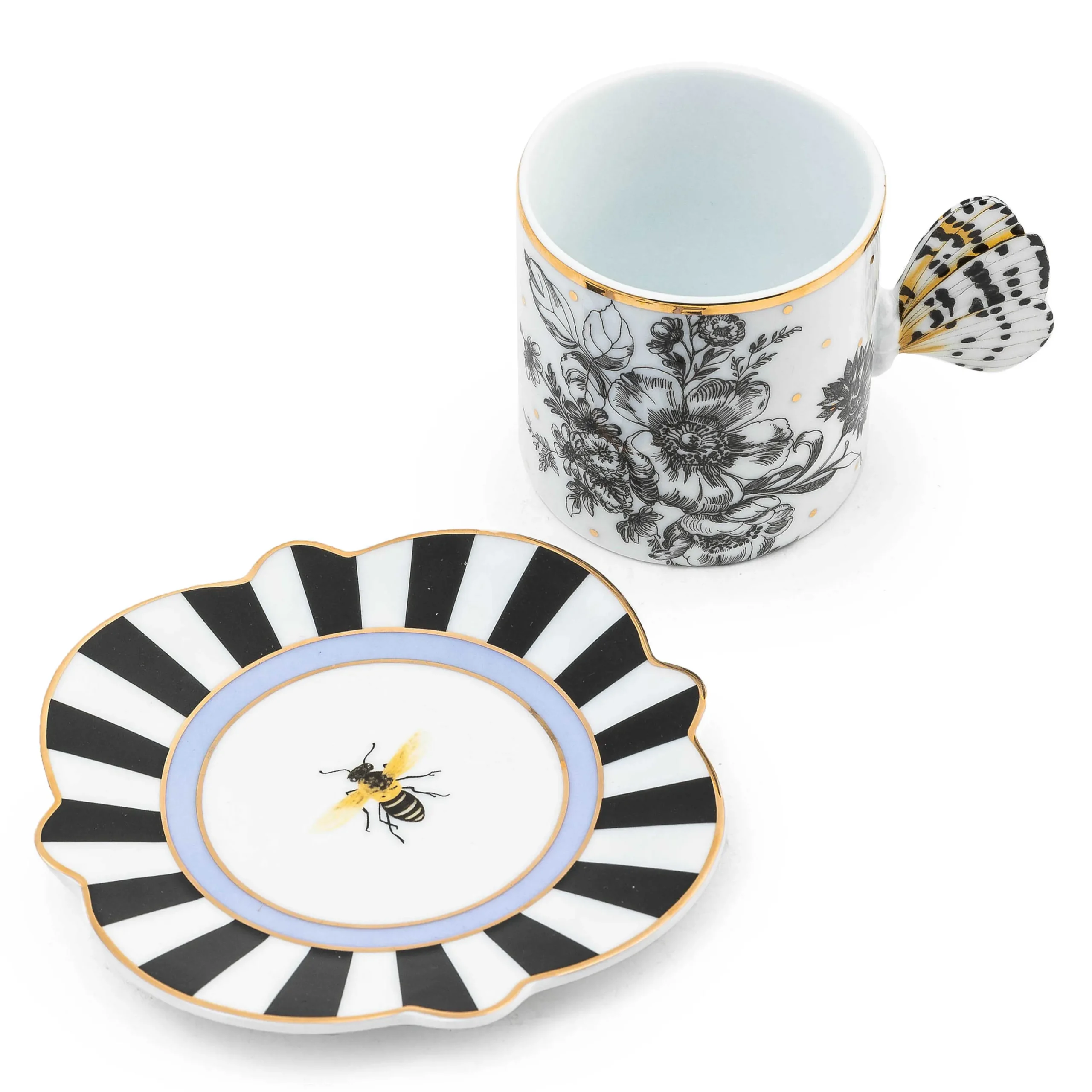 MacKenzie-Childs Spring|The Coffee Shop<Butterfly Toile Mug  Saucer Set