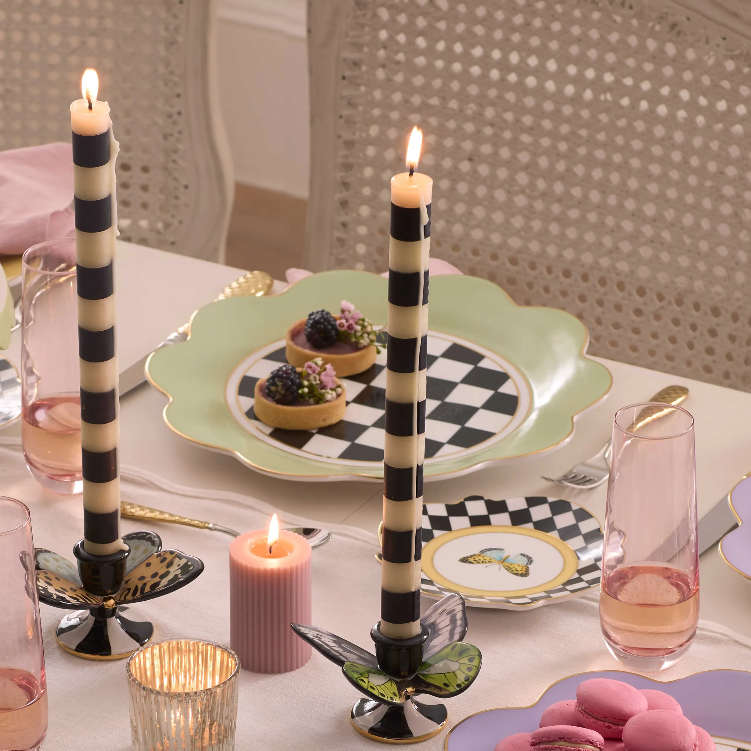 MacKenzie-Childs Spring|Dinnerware & Flatware<Butterfly Toile Pistachio Dinner Plate