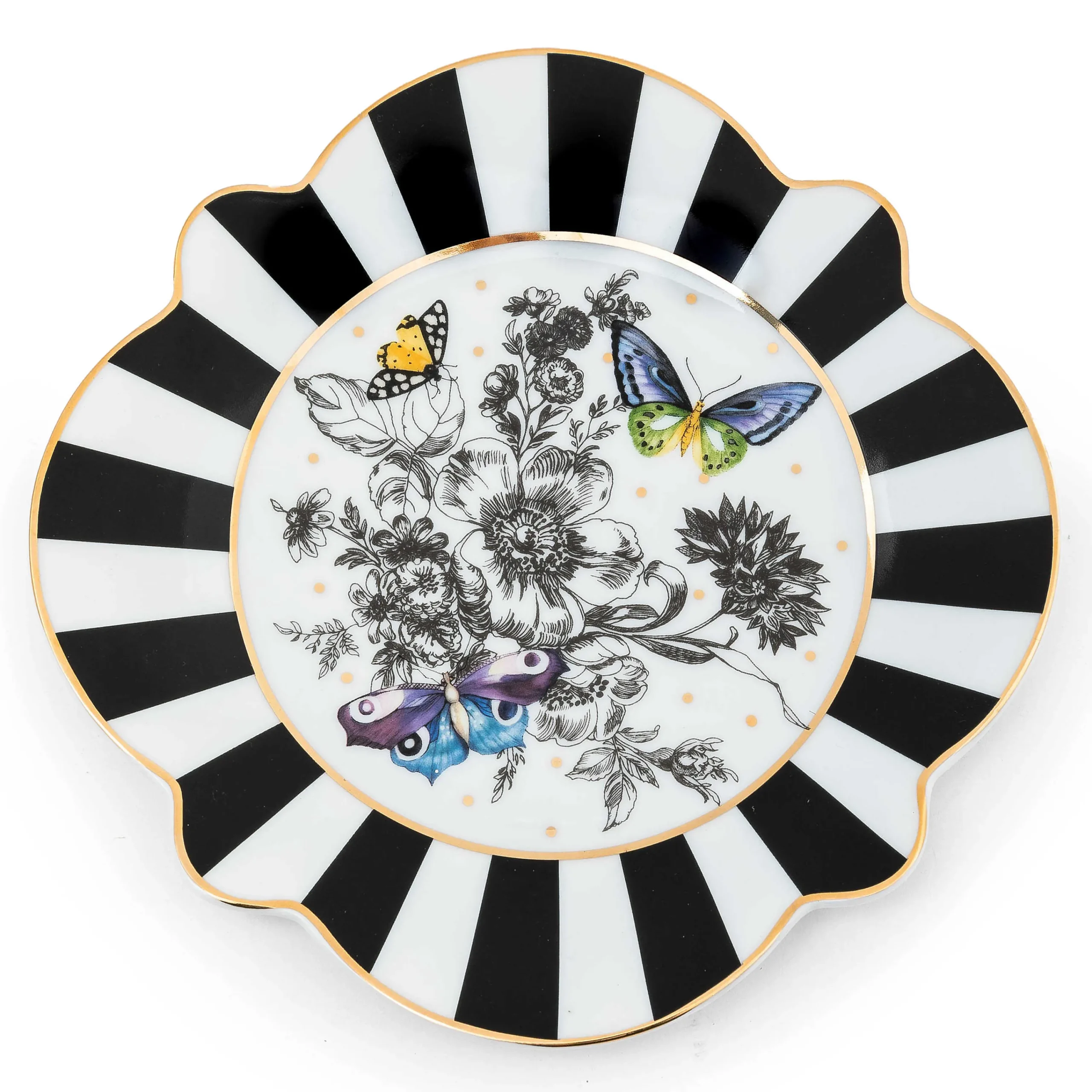 MacKenzie-Childs Spring|Dinnerware & Flatware<Butterfly Toile Salad Plate