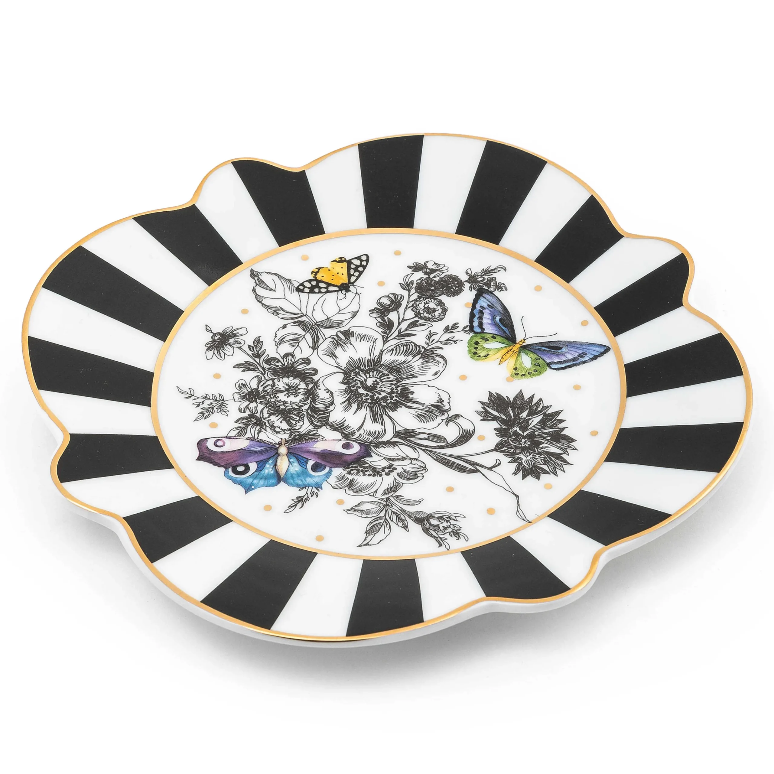 MacKenzie-Childs Spring|Dinnerware & Flatware<Butterfly Toile Salad Plate
