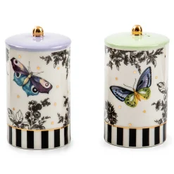 MacKenzie-Childs Spring|Serveware<Butterfly Toile Salt  Pepper Set