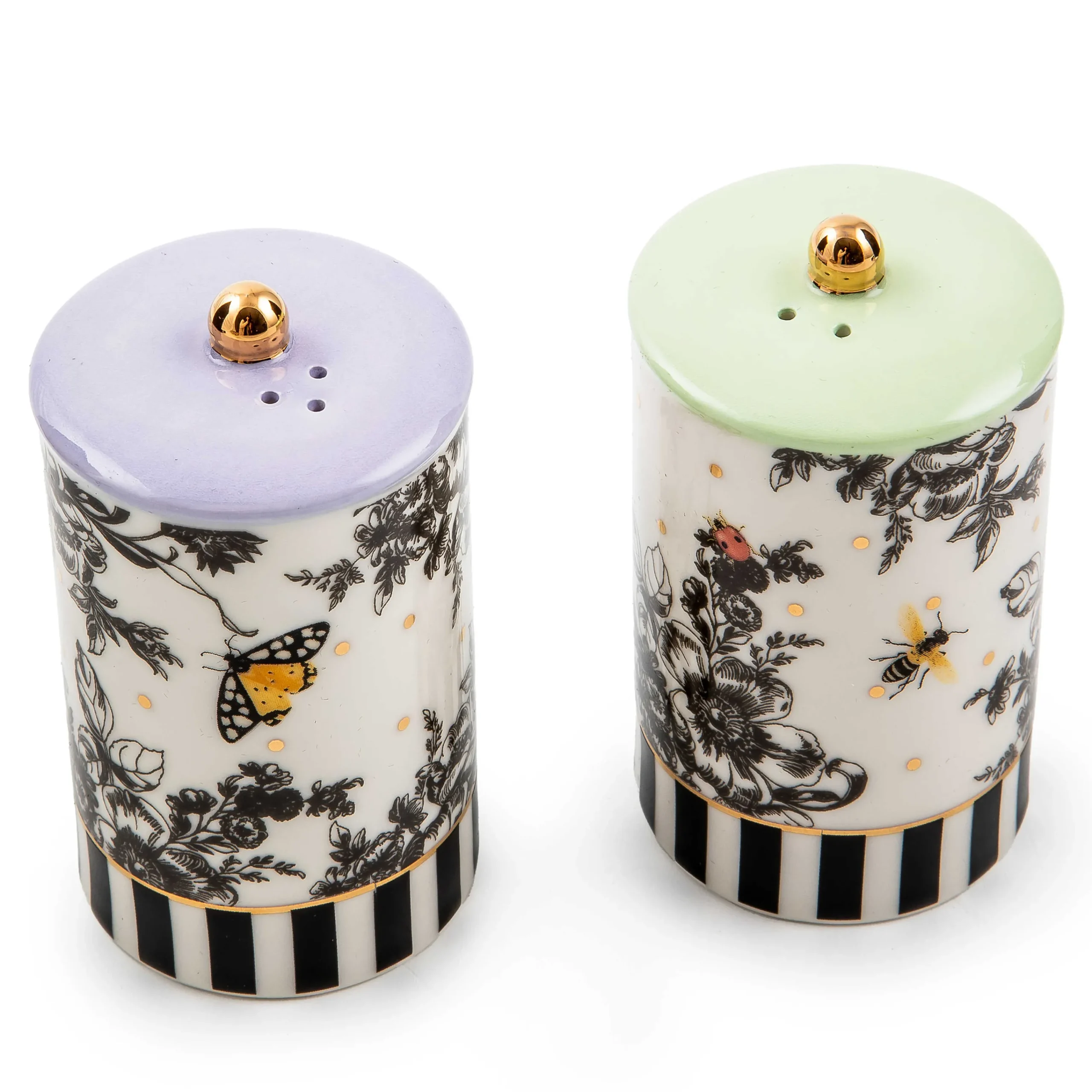 MacKenzie-Childs Spring|Serveware<Butterfly Toile Salt  Pepper Set