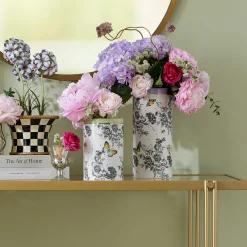 MacKenzie-Childs Spring|Room Accents<Butterfly Toile Tall Vase