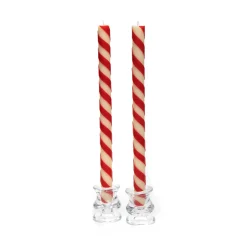MacKenzie-Childs Holiday|Candles & Fragrances<Candy Cane Dinner Candles, Set of 2