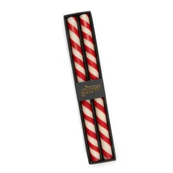 MacKenzie-Childs Holiday|Candles & Fragrances<Candy Cane Dinner Candles, Set of 2