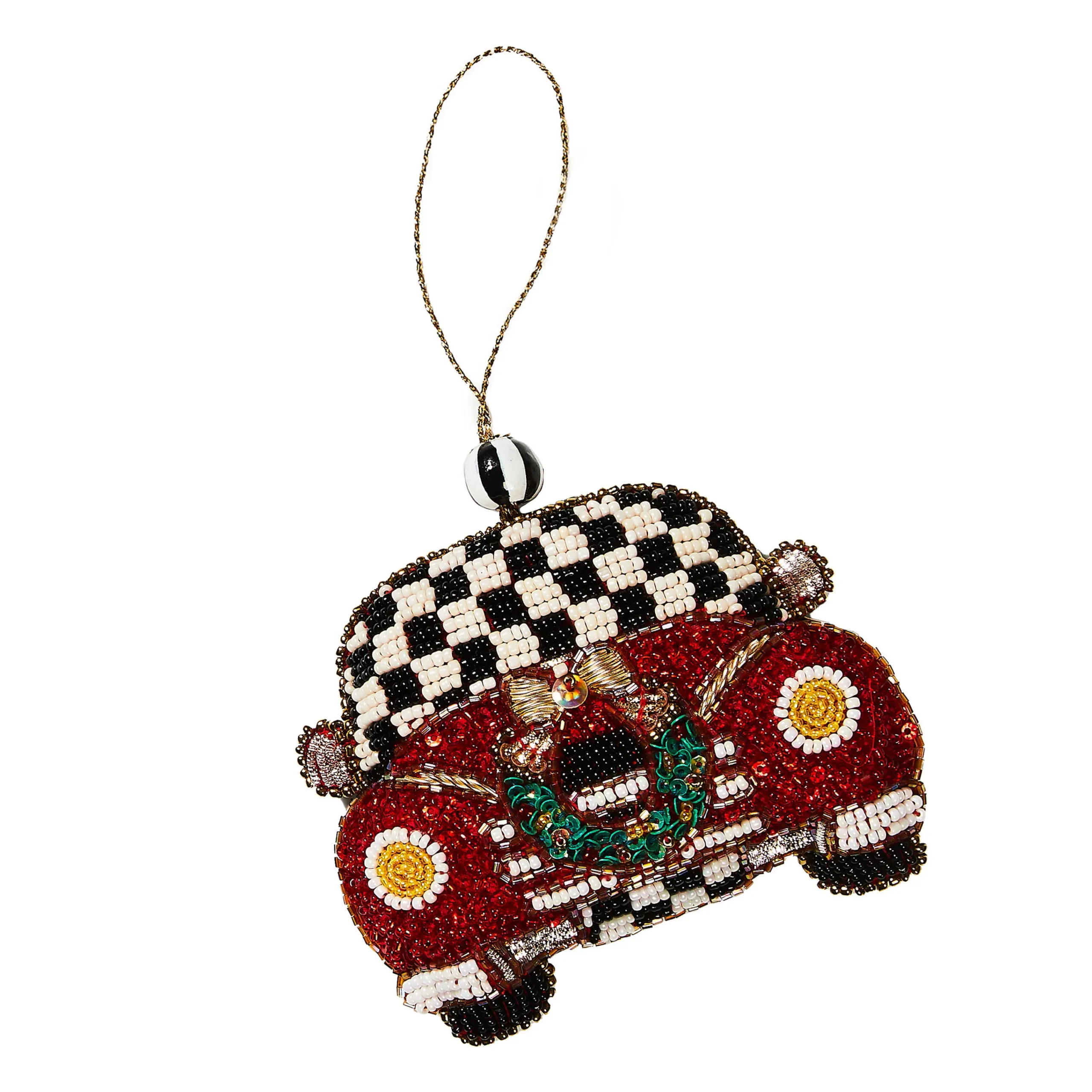 MacKenzie-Childs Holiday<Car Beaded Ornament