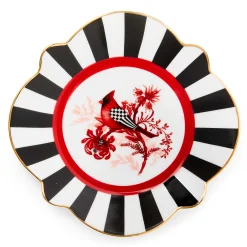 MacKenzie-Childs Holiday|Dinnerware & Flatware<Cardinal Toile Bread  Butter Plate
