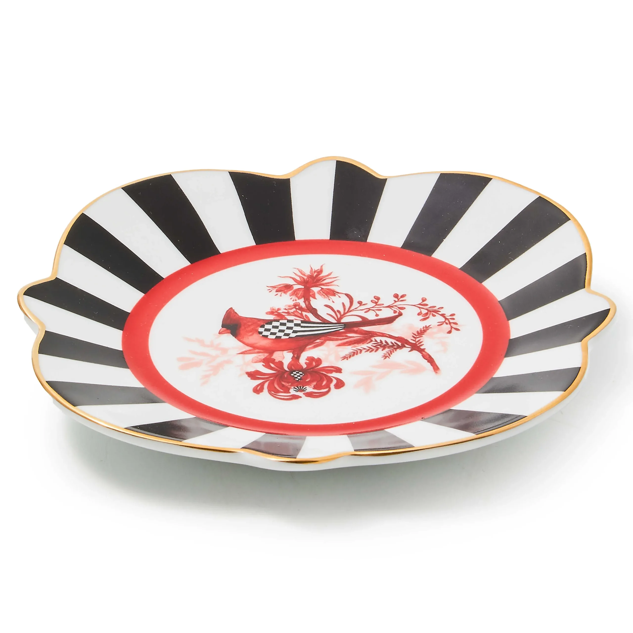 MacKenzie-Childs Holiday|Dinnerware & Flatware<Cardinal Toile Bread  Butter Plate